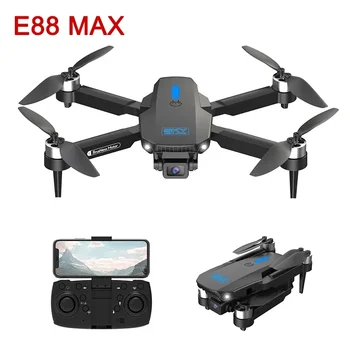 Drones дистанционно управление Dron хеликоптер Quadcopter E88 MAX Pro с камера Hd 4K подаръци за мъже Rc самолет деца момчета играчки