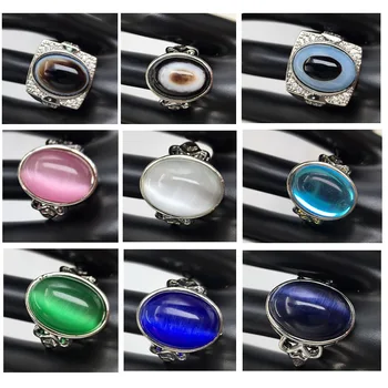 Fashion Creative Evil Eye Cats Eye Ring For Men Women Personality Male Punk Ring Jewelry Men's Bar Night Club Accessories Подаръци
