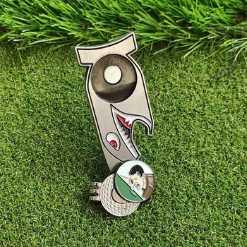 Golf Divot инструмент и топка маркер неръждаема стомана магнитна топка маркер шапка клип неръждаема стомана 4 в 1 бутилка отварачка голф клуб