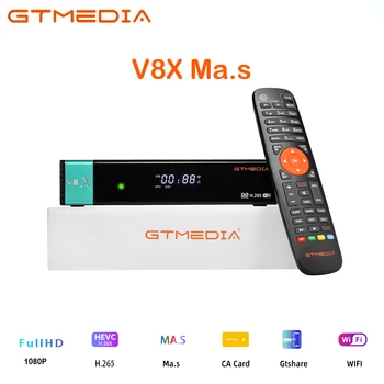 GTMEDIA V8X Mars HD 1080P сателитен приемник Sat DVB-S / S2 / S2X Finder Поддръжка на SAT към Gtplayer CA карта телевизионни приемници