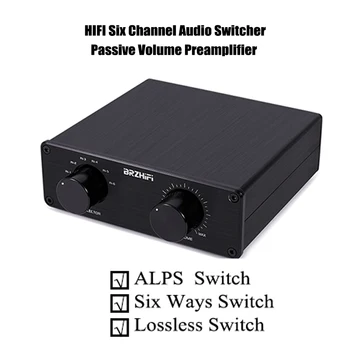 Hifi без загуби 6 начина Входен превключвател на аудио сигнал Пасивен предусилвател Регулатор на силата на звука Предусилвател за домашен звук Двупосочен изход