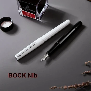 INK HOUSE Кратко Fountain Pen Bock EF / F Nib Mate Серия бутало пълнене фонтан писалка писане бизнес подарък писалка