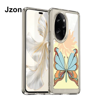 Jzon For Honor 100 Pro 5G калъф за телефон Zoon стил прозрачен заден капак удароустойчиви защитни калъфи