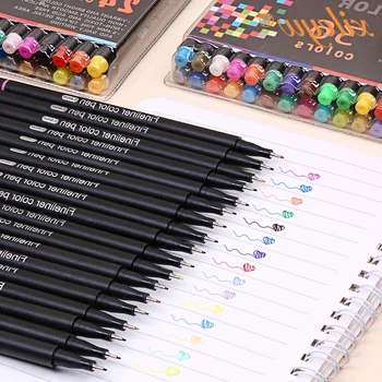 Kawaii 12 Цветни гел писалки маркер писалка за надписи 0.4 мм Художествена скица Дневник Акварел Рисуване Канцеларски материали Училищни пособия