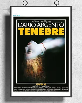 L325 TENEBRE филм 1982 Дарио Ардженто коприна плат плакат изкуство декор вътрешен живопис подарък