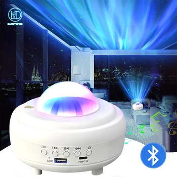  LED нощна светлина цветен звезден проектор Galaxy Bluetooth USB музикален плейър звезда нощна светлина романтичен проектор нощна лампа подарък