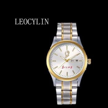 LEOCYLIN Реколта кварцов часовник Водоустойчив светещ за мъже Ръчни часовници Председател Мао hardlex Relogio Masculino часовник подарък