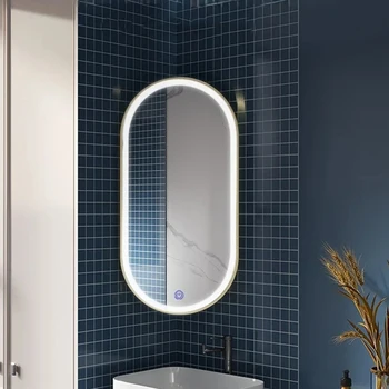 Makeup Smart Bath Mirrors Lights Long Modern Bright Portable Bathroom Mirror Vanity Led Espejo Espejos 거울 전신거울 Подобряване на дома