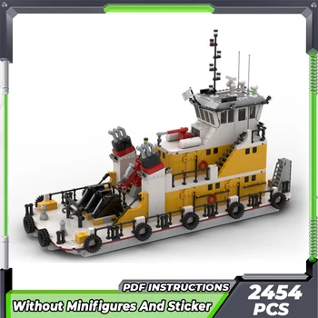 Moc строителни тухли военен кораб модел пристанище задвижване влекач технология модулни блокове подаръци играчки за деца DIY комплекти събрание