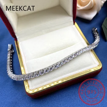 Real Moissanite гривна за жени S925 стерлинги сребро 4mm диаманти гривни вериги с GRA сертификат фини бижута