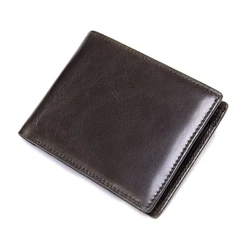 RFID блокиране на мъжки телешка естествена кожа портфейл преден джоб кратко мъжки портфейл ID кредитна карта притежателя монета торбичка чанта за мъж