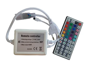 RGB лентов контролер 110V 220V LED лента IR дистанционно управление 10 24 44 ключове за 5050 3528 RGB LED SMD лентови светлини
