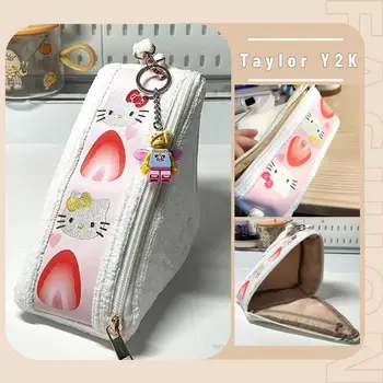Sanrio Hello Kitty плюшен молив случай аниме фигура Y2K момичета грим чанта карикатура мода Ins висока красота канцеларски чанта за съхранение