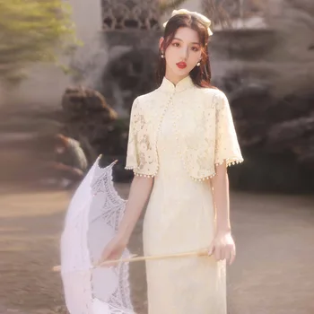 Sito Tong стил рокля модифицирана кост гравиран cheongsam пролет младо момиче ретро знаменитост темперамент Република Китай стил