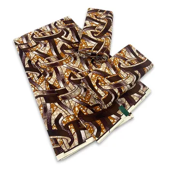 Super Fabric Анкара плат 100% памук оригинален африкански восък плат блок отпечатъци Батик нигерийски мека тъкан 6ярда за шиене
