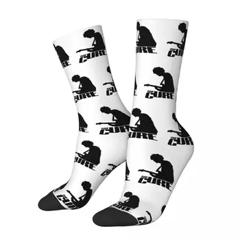 The Cure Band Робърт Смит чорапи Мъжки дамски полиестер смешно щастлив пънк готически чорапи високо качество средна тръба чорапи подарък