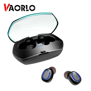 VAOLRO Истински безжични слушалки TWS 5.0 Bluetooth слушалки 6D съраунд стерео водоустойчив Binaural повикване Fone Bluetooth слушалки