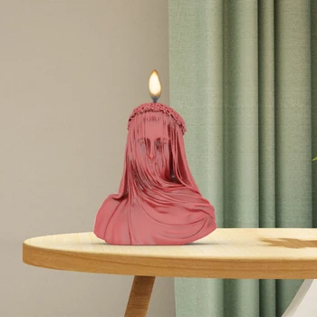 Veil Girl Lady Candle Силиконова форма DIY Bust Sculpture Maria Candle Mold Aroma Candles Силиконови форми за занаяти 3D ръчна изработка