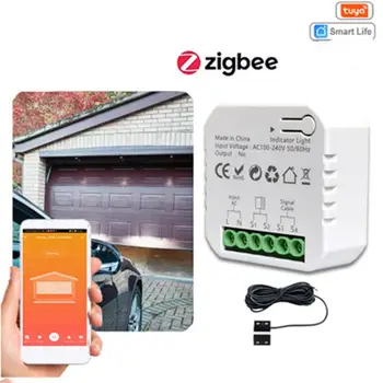 WiFi/Zigbee Tuya Smart Life Моторизиран Swing Gate Плъзгаща се отварачка за врати Сух контакт 110V / 240V Гласов контрол с Alexa Google Home