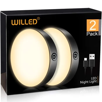 WILLED акумулаторна димируема сензорна светлина Buit-in 1000mAh тесто преносими LED нощни светлини за шкаф гардероб кухня спалня