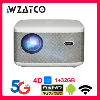 WZATCO A20 Digital Focus Full HD проектор 1080P WiFi LED видео Proyector домашно кино Android 32G проектор кино телефон