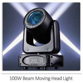  YUER 100W лъч движеща се глава светлина DMX512 за DJ осветление бар парти дискотека сватба Коледа външно осветление етап ефект лампа