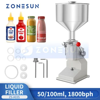ZONESUN Ръчна машина за пълнене с течна паста Оборудване за пълнене на шампоан за гланц за устни ZS-A03S