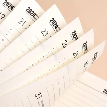 Бележник с дневник и календар планиране стикери Седмична програма 2024 Месечен скицник етикет щамповане бележник Hot 5 плановик