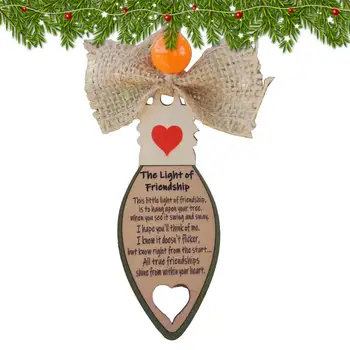 Висящи орнаменти Приятелство Сърдечен подарък Дървена висяща висулка Спомен Чар Кола Коледно дърво декорации