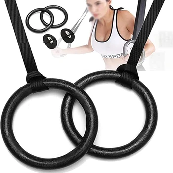 Гимнастически пръстени Издърпайте нагоре дръжка пръстени с регулируеми презрамки за мъже Жени Домашни тренировки Силови тренировки Фитнес оборудване
