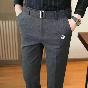 Голф панталони 2023 есен/зима мъжки ежедневни бизнес панталони дишащи прави панталони за крака мъжки голф панталони
