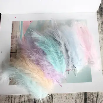 [ Готов запас] 50Pcs 4-6 инча10-15cm многоцветен перо DIY занаятчийски сватба Dreamcatcher декорация