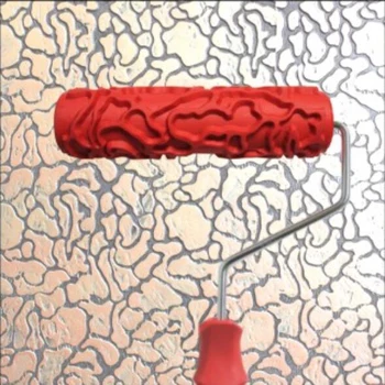Декоративна боя валяк модел релефни текстура живопис инструменти за стена каучук безвъздушно Pintura машина домакински четка EG321T