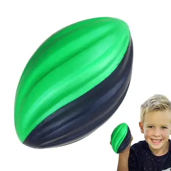 Детска топка за ръгби бавен отскок спирала за обучение Ръгби топка за деца 5 инча ръгби за вътрешни и външни спортове Твърди ръгби играчки