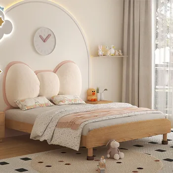 Дизайнер минималистичен детски легло лукс бял нов модел практически деца двуетажно легло естетически осветени enfant филе детски мебели