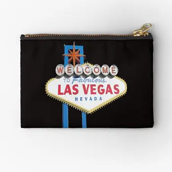 Добре дошли в страхотна Лас Вегас Zipper торбички ключ малък портфейл бельо джобни чорапи опаковка пари козметични бикини мъже чист