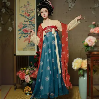 Елегантна задна рокля Традиционна китайска дамска ханфу облекло Сценично облекло Косплей Сценично облекло Костюм на императрица