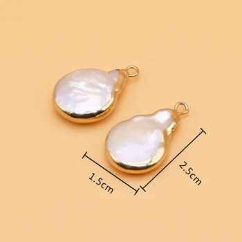 Естествена сладководна перла сплесната бяла перлена висулка за изработка на DIY жени огърлица обица бижута аксесоари 1бр