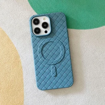 За Iphone15 Pro тъкани модел гумен телефон случай Magsafe магнитен абсорбер подходящ за IPhone 14 капка защита случай 13ProMax