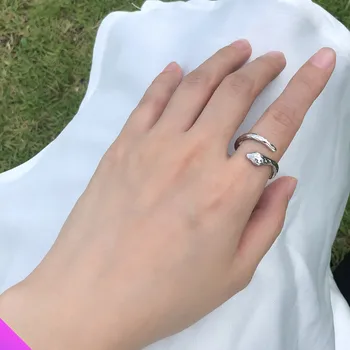 змийски отворен пръстен сплав дами мъже двойка 2021 пънк стил бижута подарък 2 цвята