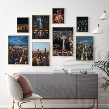 Известен туристически град аниме плакат Мароко Ню Йорк Париж пейзаж платно живопис печат стена арт картини за дома интериор декор