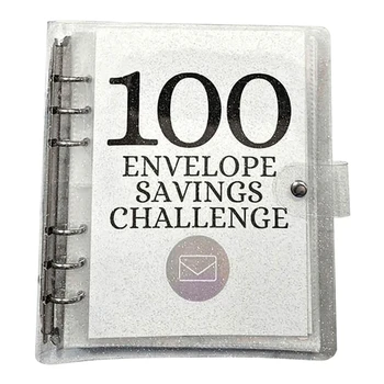 Комплект за предизвикателство за пестене на пари, 100 плик предизвикателство класьор за спестяване на 5050 парични плика за планиране на бюджета лесен за използване