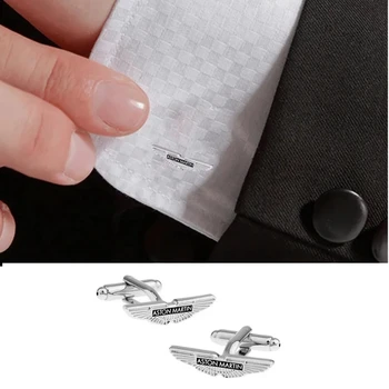 Копчета за ръкавели за логото на Aston Maryin Мъжки жени копчета за маншети Френски вратовръзка костюм аксесоари мода бижута високо качество новост офис
