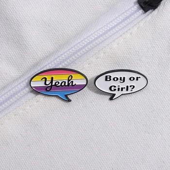 Лесбийки гей ЛГБТ емайл щифтове Rainbow значка гордост дрехи ревера раница бижута подарък брошка диалог да момче или момиче аксесоари