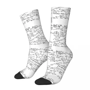 Луда компресия Математика Проект хартия чорап за мъже Harajuku математика безшевни модел екипаж чорап случайни