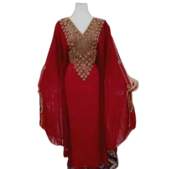 Луксозен Дубай Кафтан Фараша Марокански Абая парти Носете модерни арабски рокли Индийски Kurta за жени