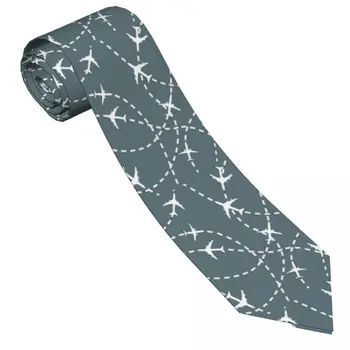 Маршрути на полета Графични равнинни линии Графични вратовръзки Ретро модерен яка вратовръзка мъже бизнес вратовръзка аксесоари