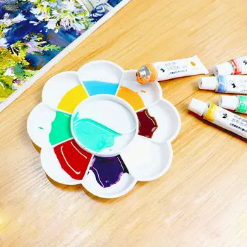 Мини акварел художник пластична живопис инструмент живопис доставки цвят палитра боя тава