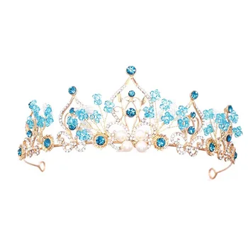 Мода Селска корона лента за глава покритие кристал метална сплав шапки бижута за жени парти рожден ден подарък аксесоари