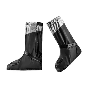 Мъже Дамски обувки Covers За дъжд Flats Глезена ботуши Cover PVC многократна употреба Non-Slip Cover За обувки Rainproof дебели обувки Cover